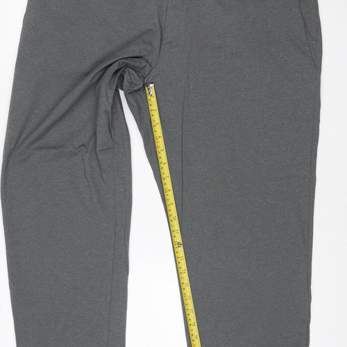 Uniqlo Men’s Grey 2XL Stretch Tapered Smart Trousers Zip Pockets