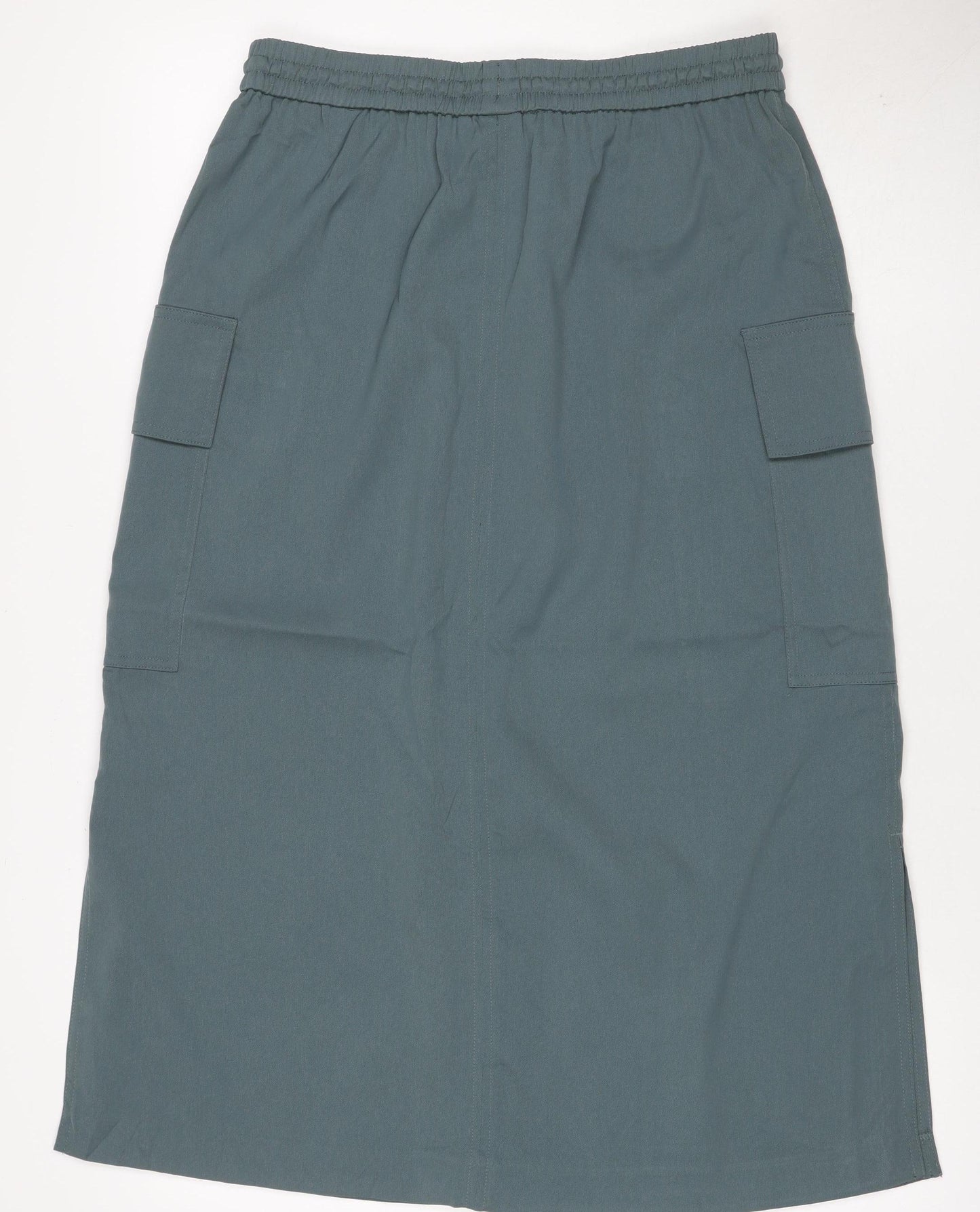 Marks and Spencer Women Green UK 14 Cargo Long Drawstring Skirt