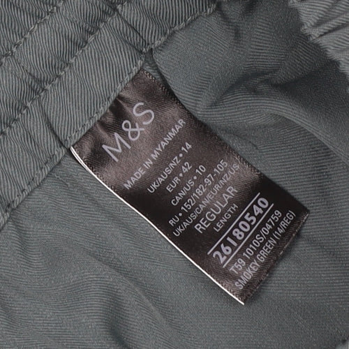 Marks and Spencer Women Green UK 14 Cargo Long Drawstring Skirt