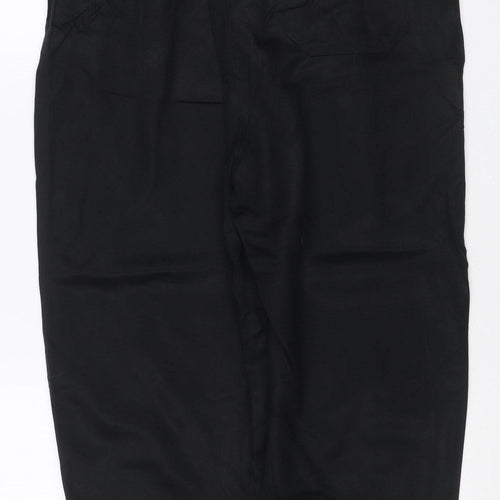 M&S Women’s Black Size 14 Short Lyocell Drawstring Trousers