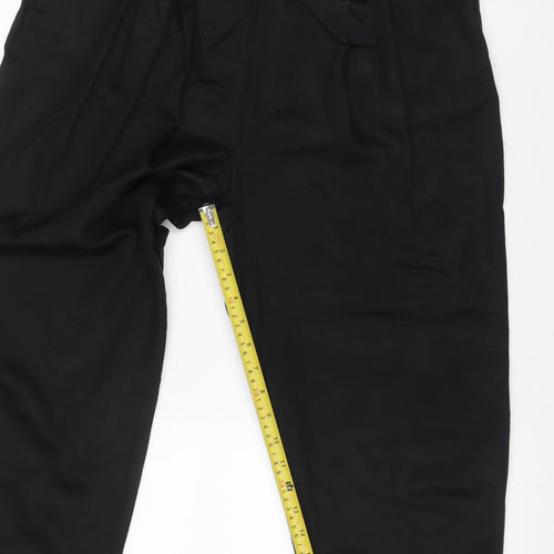 M&S Women’s Black Size 14 Short Lyocell Drawstring Trousers