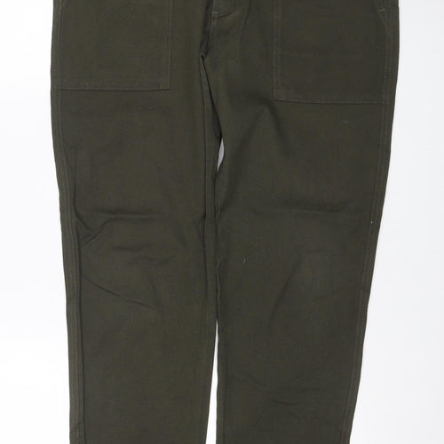 M&S Men’s Green 34/31 Tapered Fit Stretch Cargo Jeans