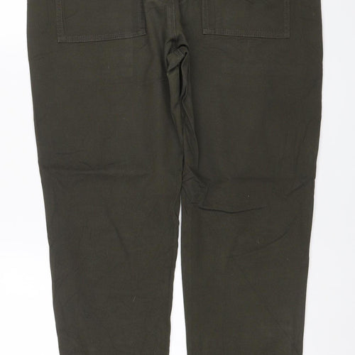 M&S Men’s Green 34/31 Tapered Fit Stretch Cargo Jeans