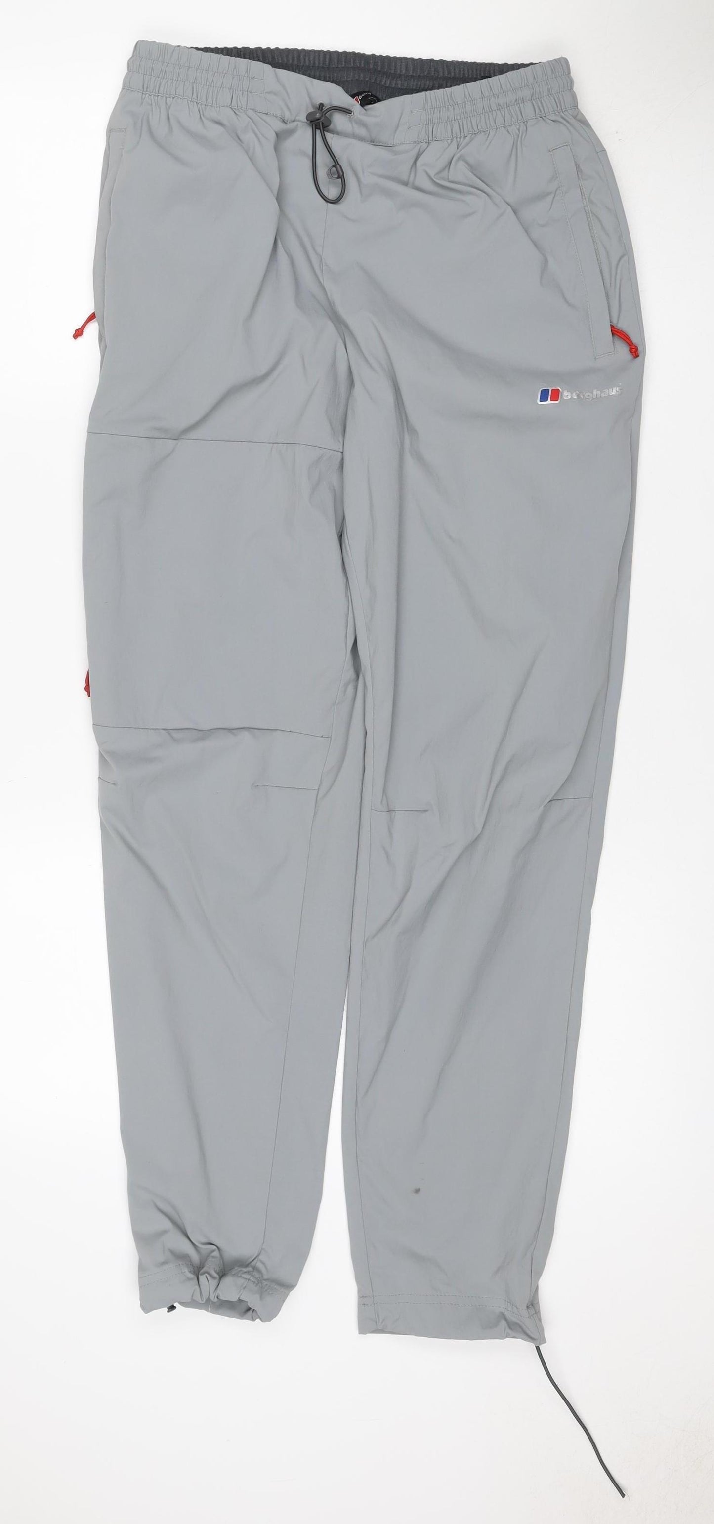 Berghaus Men’s Grey L Outdoor Trousers Elastic Waist Zip Pockets