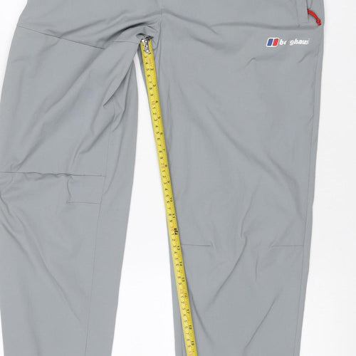 Berghaus Men’s Grey L Outdoor Trousers Elastic Waist Zip Pockets