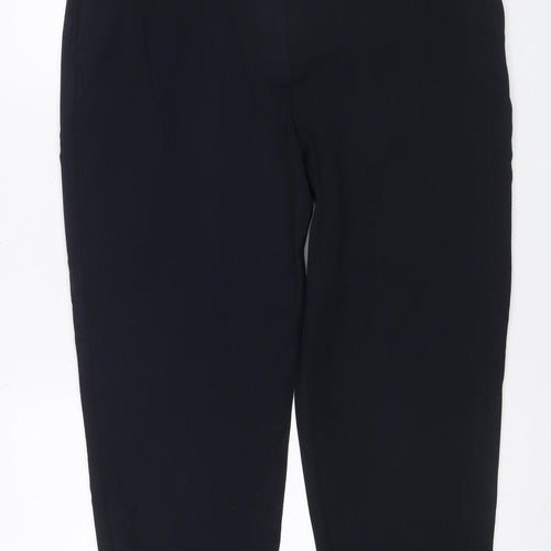 M&S Women’s Blue Size 14 Wide Leg Stretch Smart Trousers