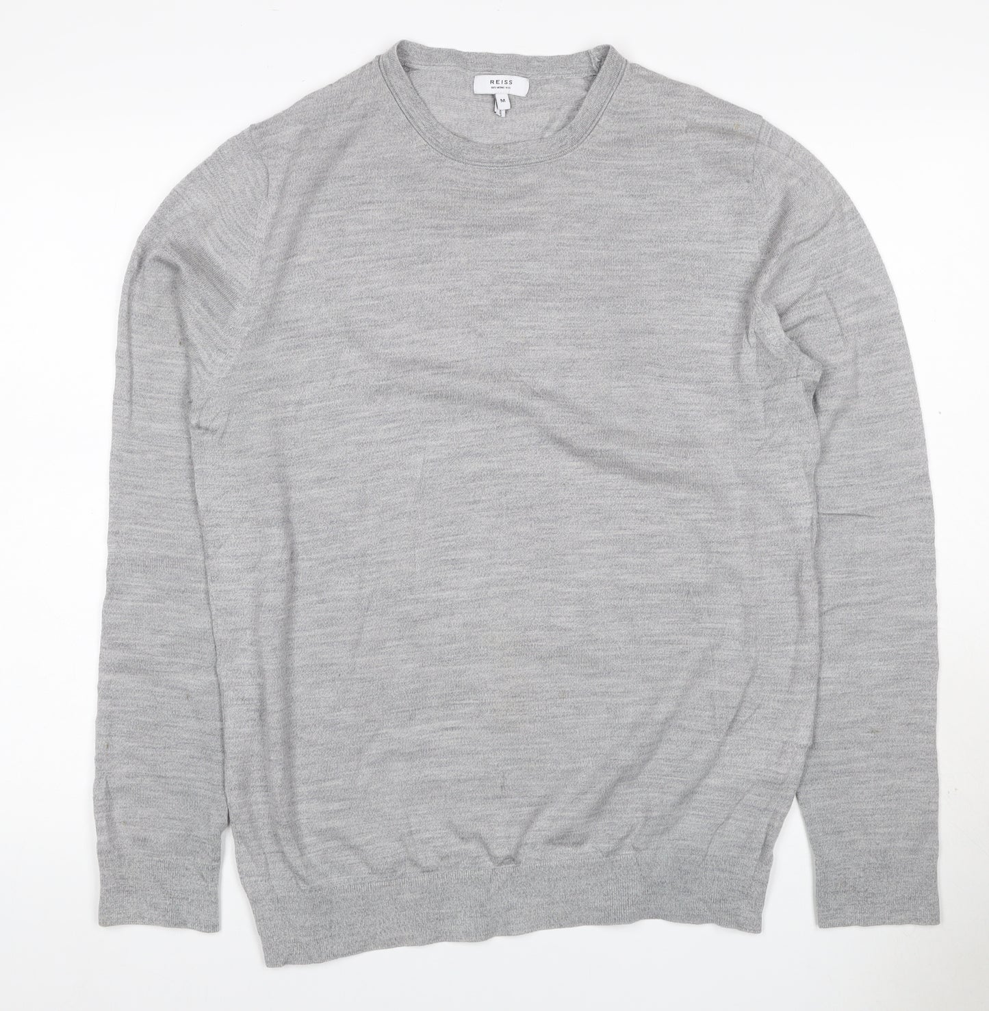 Reiss Men’s Grey Wool Crew Neck Knit Pullover Jumper Size M