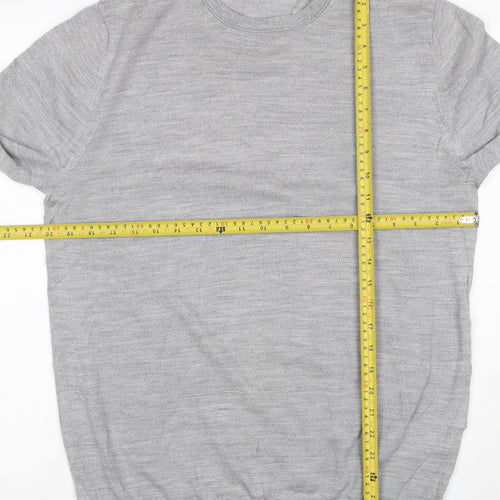 Reiss Men’s Grey Wool Crew Neck Knit Pullover Jumper Size M