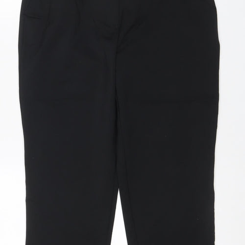 Marks & Spencer Women's Black UK 12 Straight Stretch Work Trousers