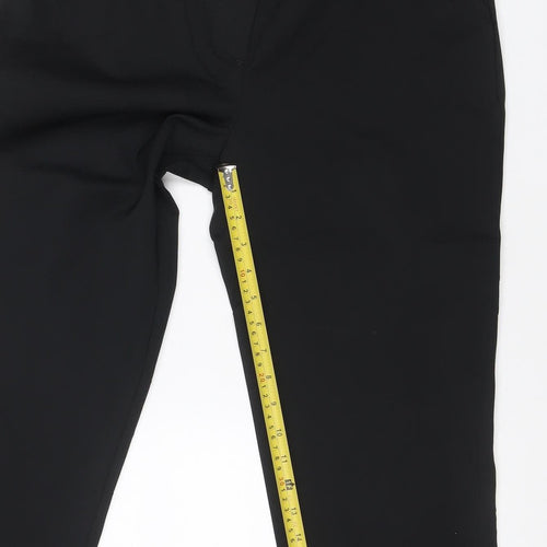 Marks & Spencer Women's Black UK 12 Straight Stretch Work Trousers