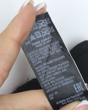Marks and Spencer Women Black UK 8 Short High Rise Stretch Leggings