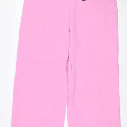 M&S Women’s Pink Size 20 Regular Wide Leg Tailored Trousers