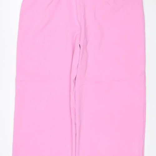 M&S Women’s Pink Size 20 Regular Wide Leg Tailored Trousers