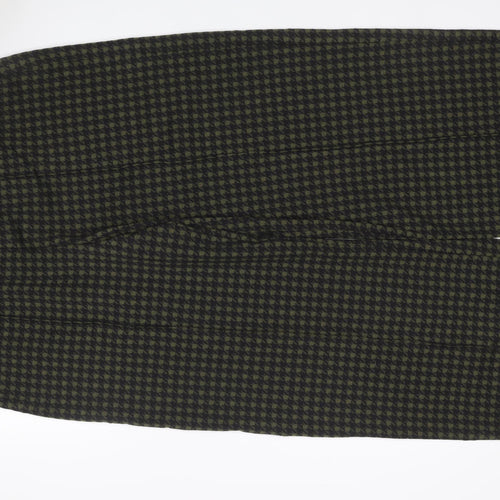 Marks & Spencer Women Green Check Wide Leg Trousers UK 20 Regular