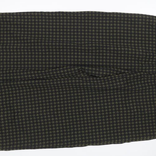 Marks & Spencer Women Green Check Wide Leg Trousers UK 20 Regular