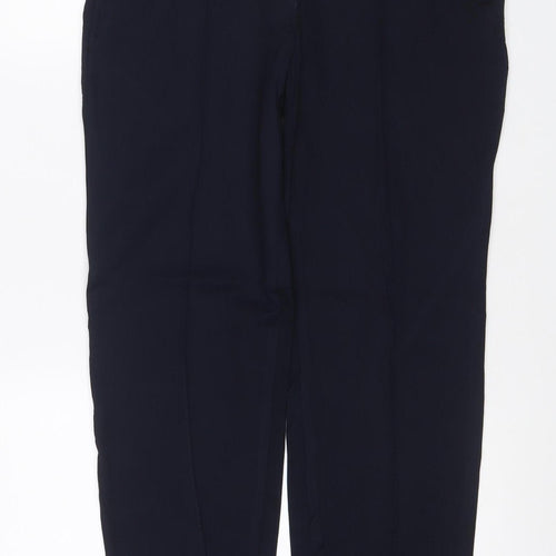 Marks and Spencer Women's Blue UK 12 Wide Leg Tailored Trousers