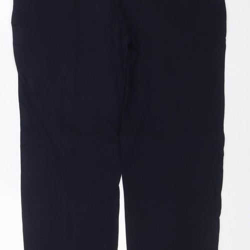 Marks and Spencer Women's Blue UK 12 Wide Leg Tailored Trousers