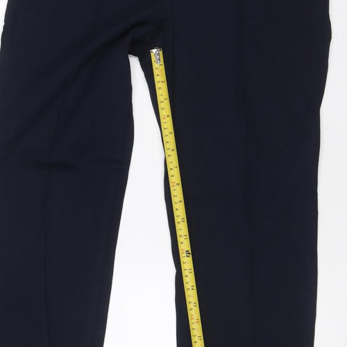 Marks and Spencer Women's Blue UK 12 Wide Leg Tailored Trousers