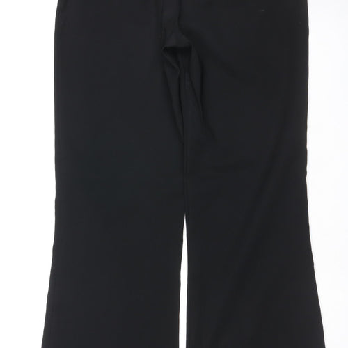 Warehouse Women's Black UK 10 Flared Tailored Dress Trousers
