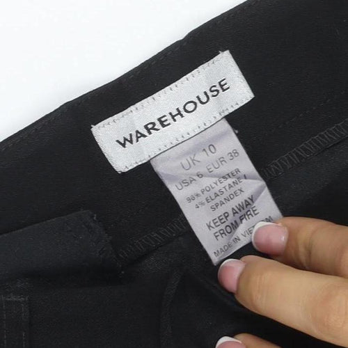 Warehouse Women's Black UK 10 Flared Tailored Dress Trousers