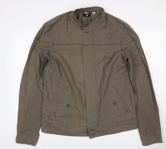 BDG Men’s Brown Check Cotton Button Front Jacket Size M