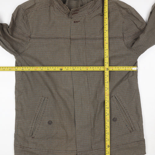 BDG Men’s Brown Check Cotton Button Front Jacket Size M