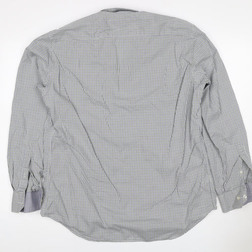 Marks & Spencer Men Multicolour Check 16.5 Slim Twill Shirt