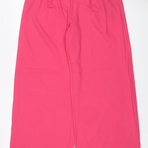 Marks and Spencer Women’s Pink Size 12 Long Wide-Leg Trousers