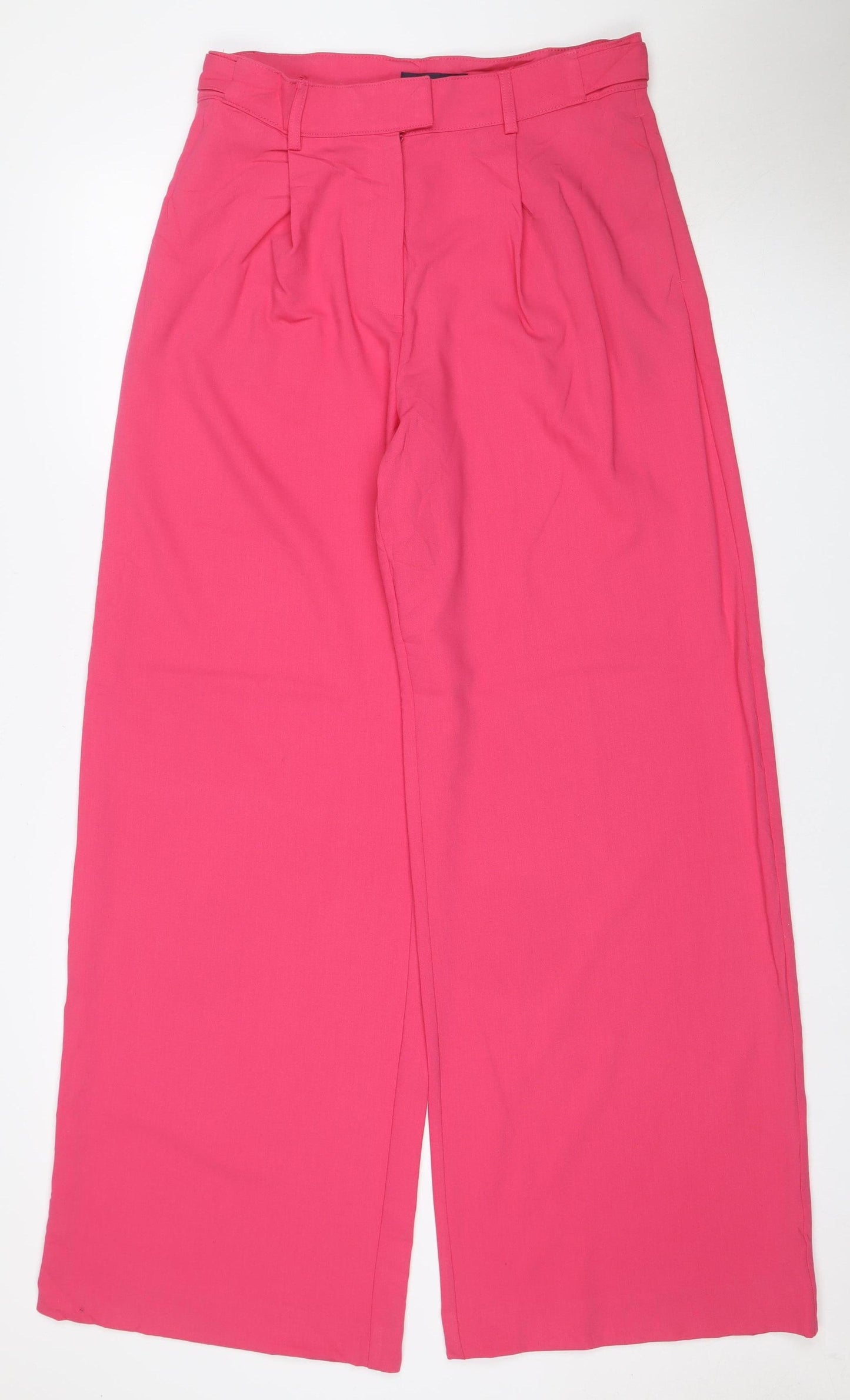 Marks and Spencer Women’s Pink Size 12 Long Wide-Leg Trousers