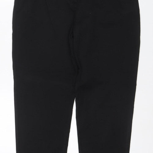Marks & Spencer Women Black Size 12 Regular Straight Dress Trousers