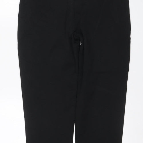 Marks & Spencer Women Black Size 12 Regular Straight Dress Trousers