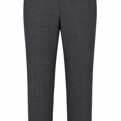 Marks & Spencer Men's Grey Check 32 Regular Dress Trousers