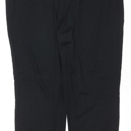 Marks and Spencer Women's Black Size 18 Short Straight Leg Stretch Trousers