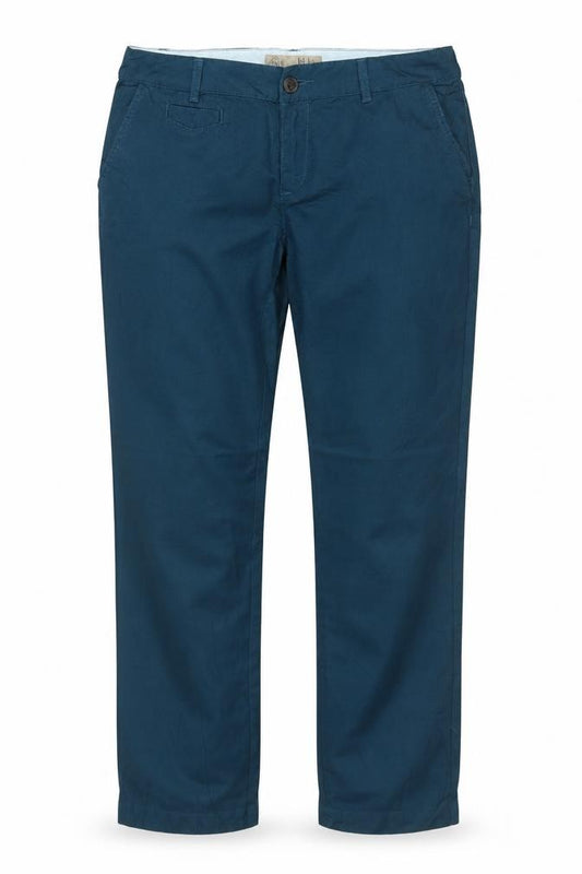 Fat Face Women’s Blue Size 12 Straight Linen Blend Jeans