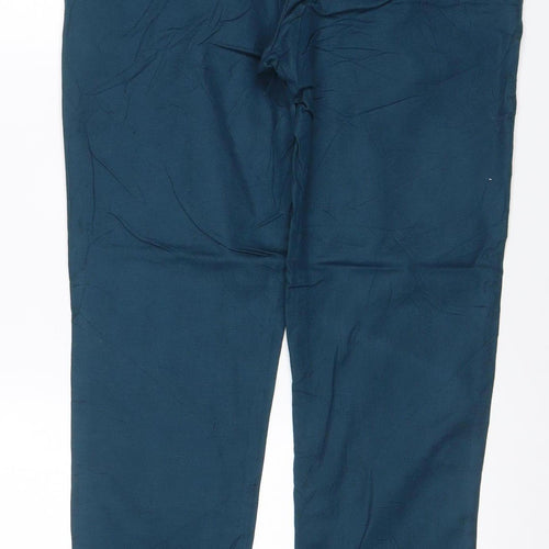 Fat Face Women’s Blue Size 12 Straight Linen Blend Jeans