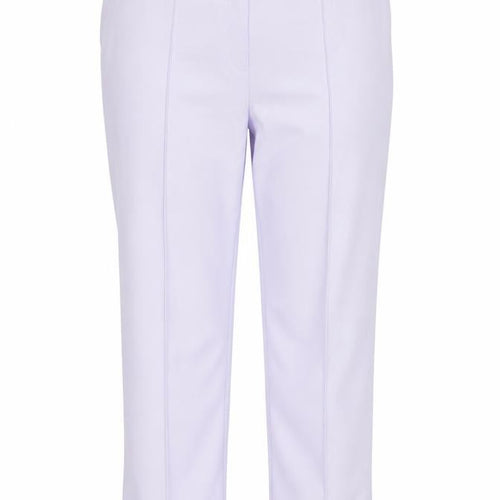 M&S Womens Purple UK 16 Elastic Waist Straight Trousers