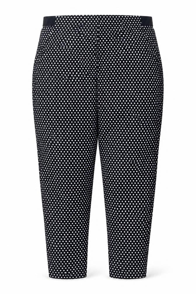 M&S Collection Women’s Black White Polka Dot Straight Trousers UK 20