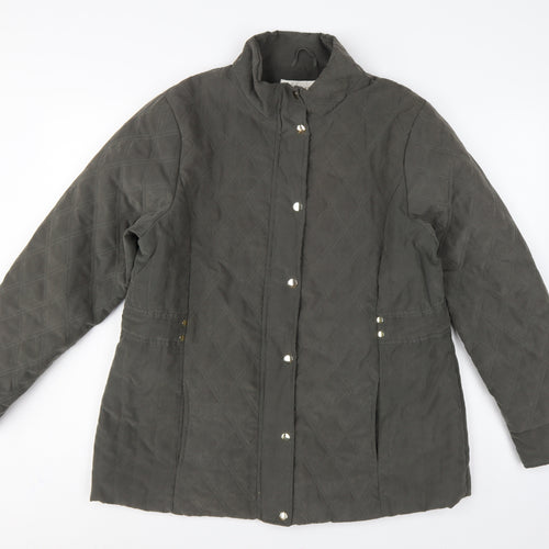 EWM Women’s Black UK 14 Quilted Padded Mid-Length Coat