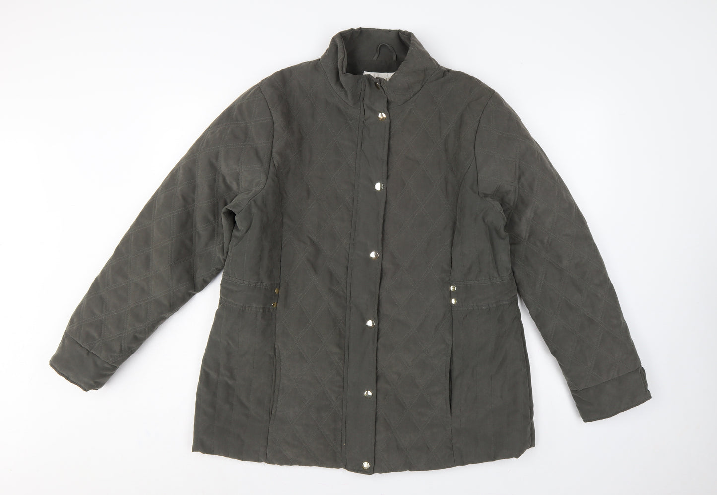 EWM Women’s Black UK 14 Quilted Padded Mid-Length Coat