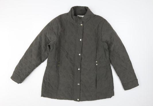 EWM Women’s Black UK 14 Quilted Padded Mid-Length Coat