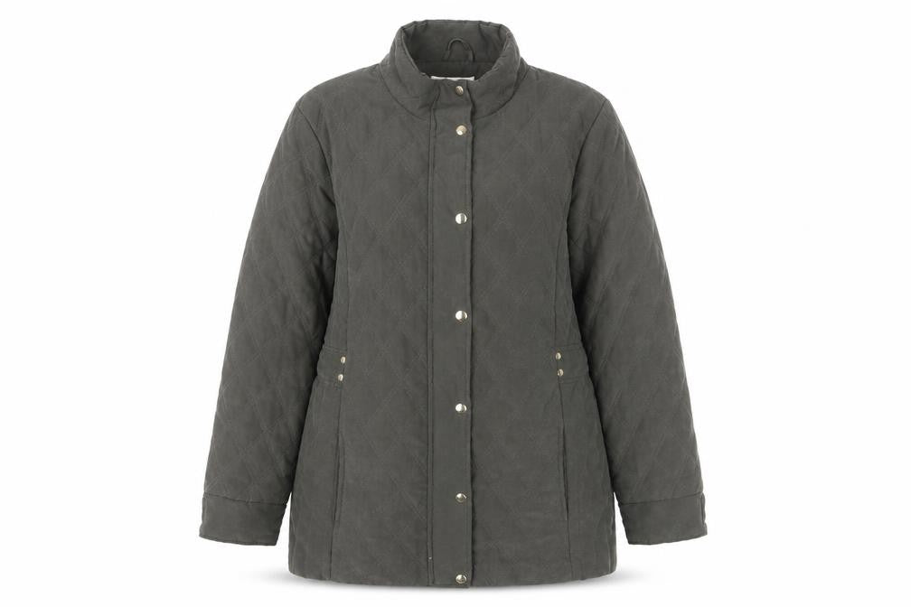 EWM Women’s Black UK 14 Quilted Padded Mid-Length Coat
