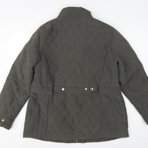 EWM Women’s Black UK 14 Quilted Padded Mid-Length Coat