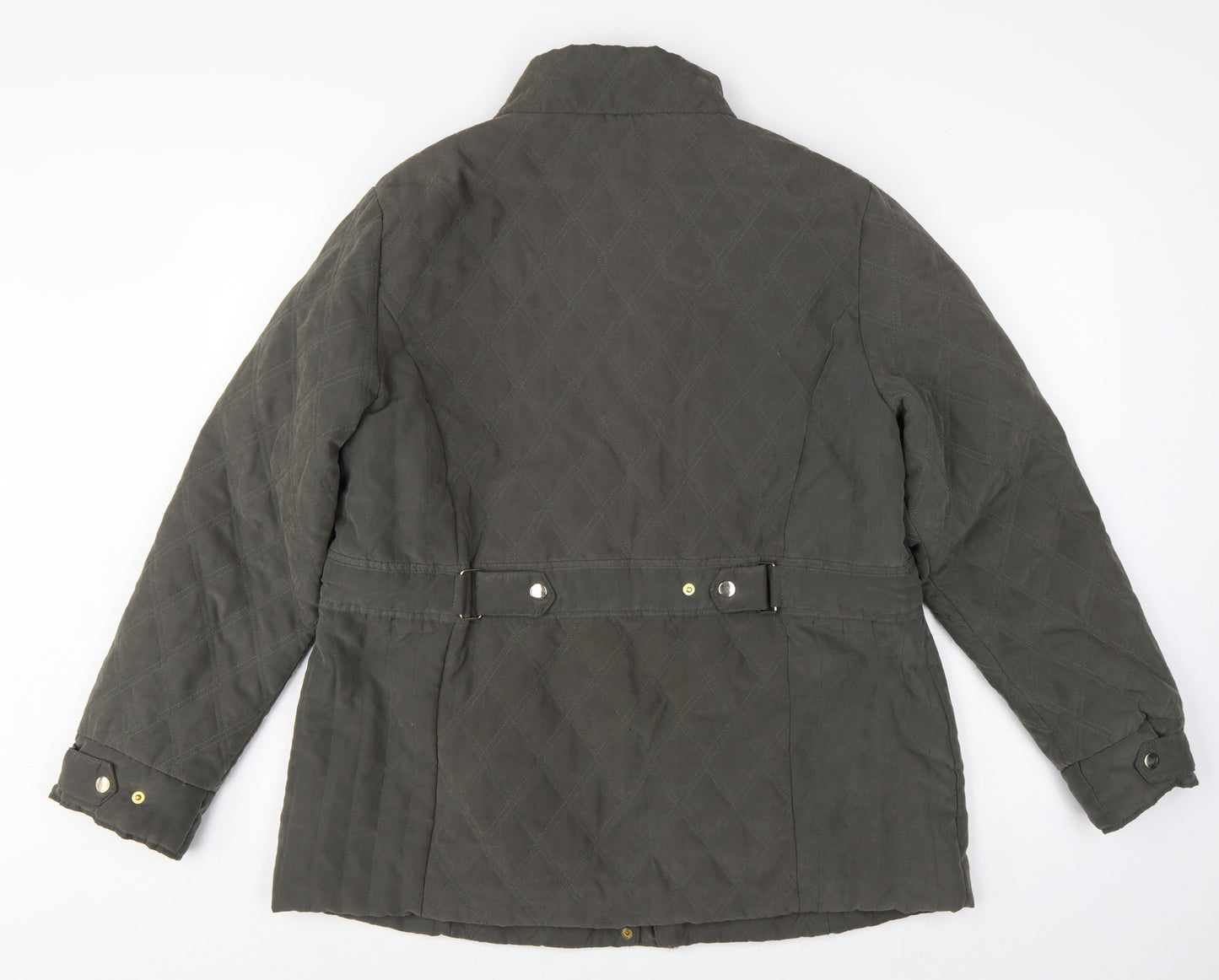 EWM Women’s Black UK 14 Quilted Padded Mid-Length Coat