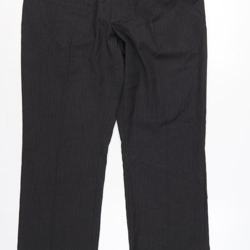 Next Men’s Black Pinstripe Regular Fit Dress Trousers 34R