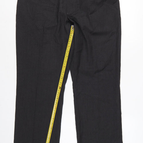 Next Men’s Black Pinstripe Regular Fit Dress Trousers 34R
