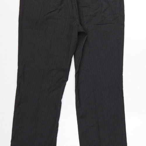 Next Men’s Black Pinstripe Regular Fit Dress Trousers 34R