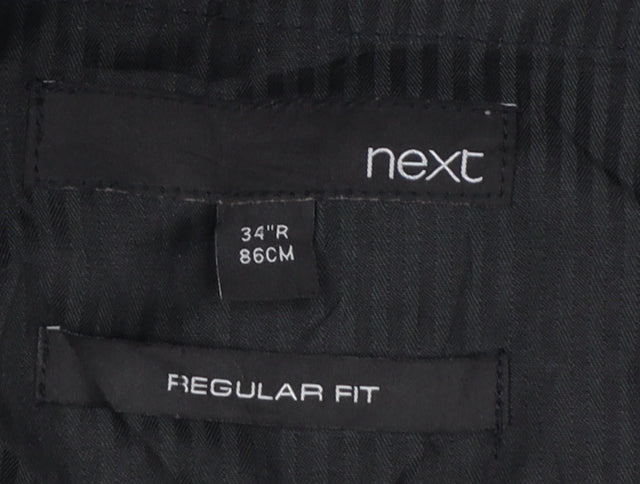Next Men’s Black Pinstripe Regular Fit Dress Trousers 34R