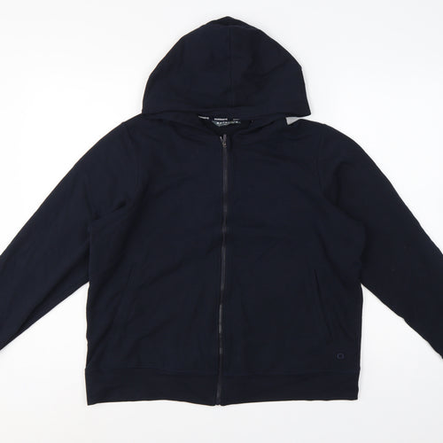 Marks and Spencer Women Blue UK 14 Full Zip Hooded Goodmove Hoodie