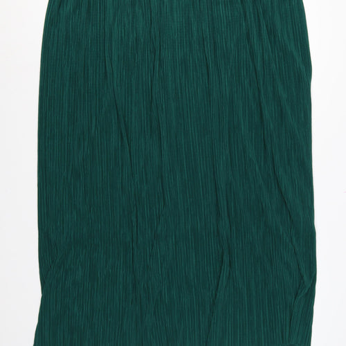 Marks and Spencer Women Green UK 24 Per Una Pleated Maxi Skirt