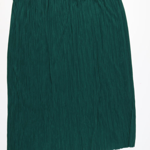 Marks and Spencer Women Green UK 24 Per Una Pleated Maxi Skirt